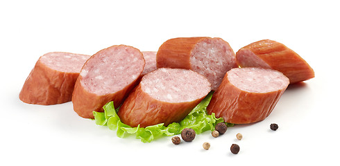 Image showing sliced smoked sausage