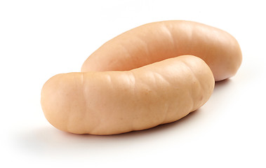 Image showing fresh boiled pork sausages