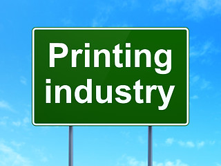 Image showing Industry concept: Printing Industry on road sign background