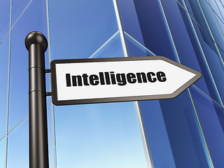Image showing Studying concept: sign Intelligence on Building background