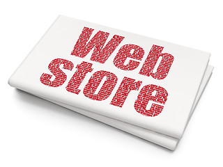 Image showing Web design concept: Web Store on Blank Newspaper background