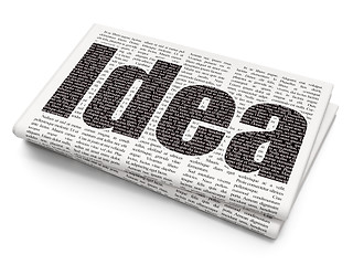 Image showing Marketing concept: Idea on Newspaper background