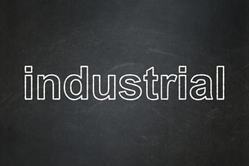 Image showing Industry concept: Industrial on chalkboard background