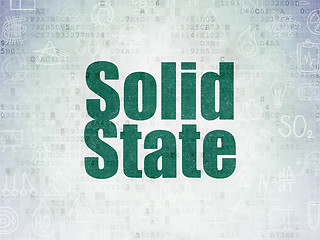 Image showing Science concept: Solid State on Digital Data Paper background