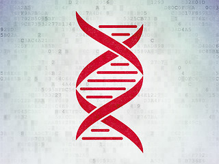 Image showing Science concept: DNA on Digital Data Paper background