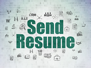 Image showing Business concept: Send Resume on Digital Data Paper background