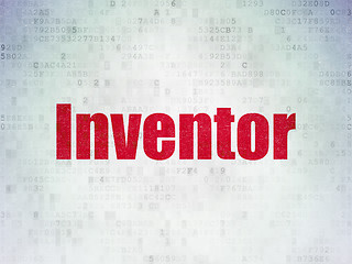 Image showing Science concept: Inventor on Digital Data Paper background