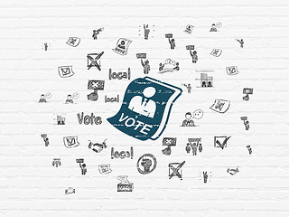 Image showing Politics concept: Ballot on wall background