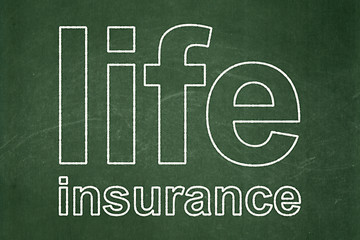 Image showing Insurance concept: Life Insurance on chalkboard background