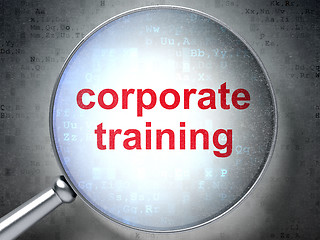 Image showing Learning concept: Corporate Training with optical glass