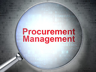 Image showing Business concept: Procurement Management with optical glass