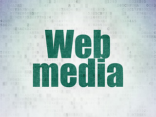Image showing Web development concept: Web Media on Digital Data Paper background