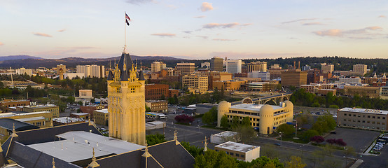 Image showing Riverfront Park and Falls in the Downtown Urban Center of Spokan