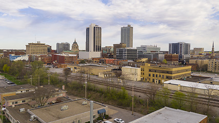 Image showing Late Afternoon Light Filtered By Clouds in the Downtown City Cen