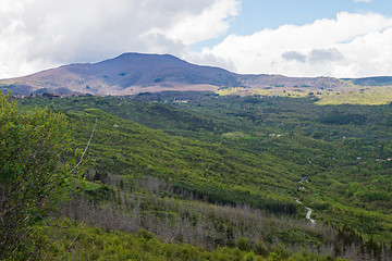 Image showing Beautiful spring landscape with hills in Tuscany