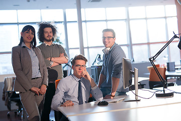 Image showing Portrait of a business team At A Meeting