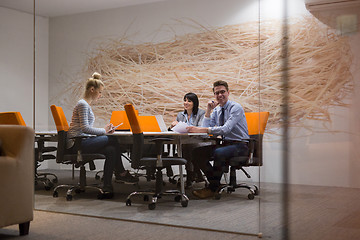 Image showing Business Team At A Meeting at modern office building