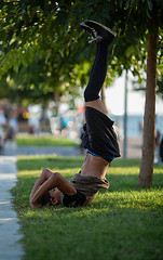 Image showing A city sarvangasana