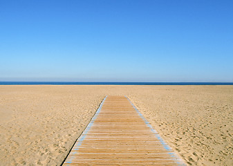 Image showing A path to the sea