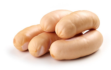 Image showing fresh boiled pork sausages
