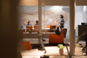 Image showing Business Team At A Meeting at modern office building