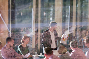 Image showing Business Team At A Meeting at modern office building