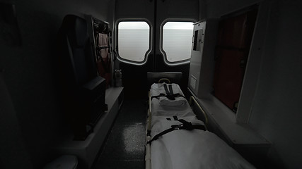 Image showing Inside an ambulance car