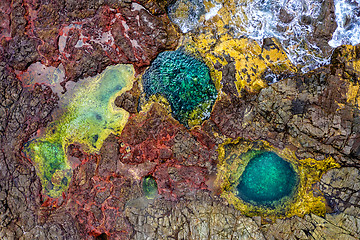 Image showing Rock pool paradise aerial views of landscape