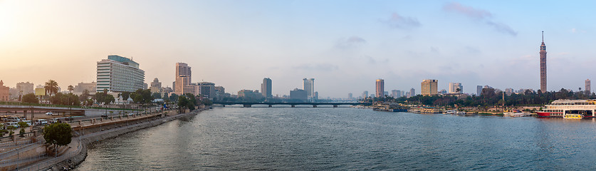 Image showing Nile River view of Cairo