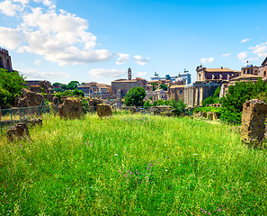 Image showing Field and ruin