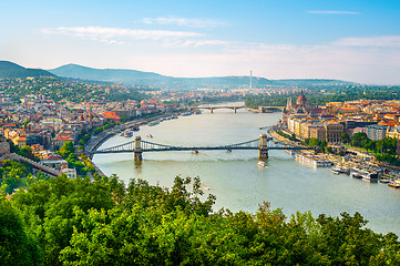 Image showing Budapest at sunset