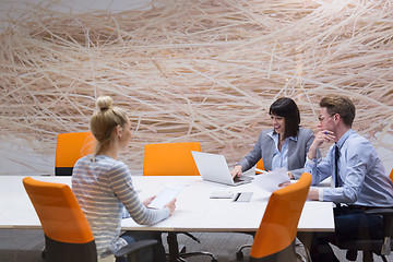 Image showing Business Team At A Meeting at modern office building