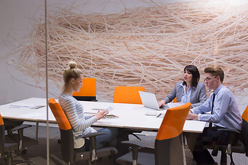 Image showing Business Team At A Meeting at modern office building