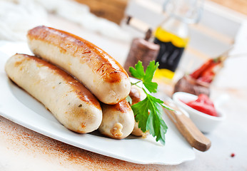 Image showing fried sausages