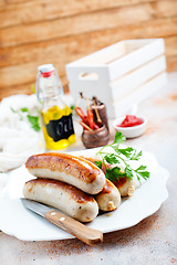 Image showing fried sausages