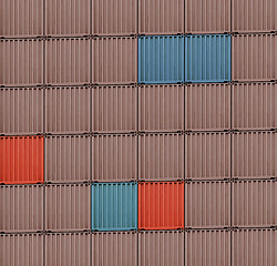 Image showing coloured cargo containers