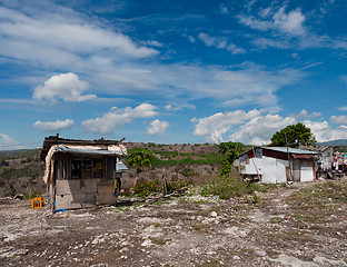 Image showing Mountain shacks in the Philippines