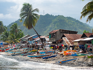 Image showing Fishing village in Kiamba, the Philippines