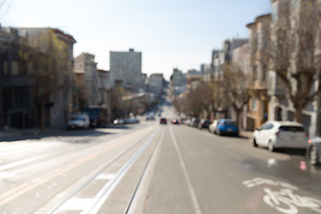 Image showing blurred cityscape of san francisco city street