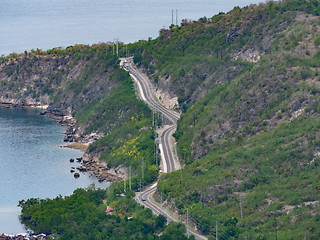 Image showing Coastal road on Mindanao, the Philippines