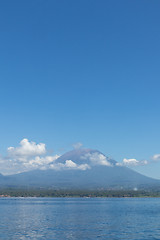 Image showing Agung volcano view from the sea. Bali island, Indonesia