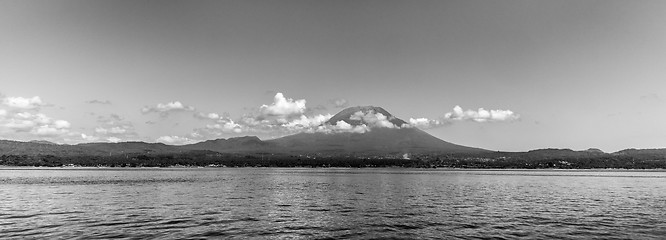 Image showing Agung volcano view from the sea. Bali island, Indonesia