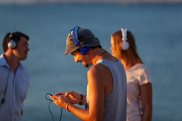 Image showing Sea, sun, music