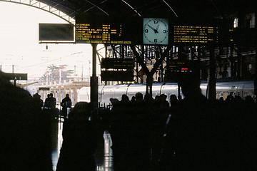 Image showing A railway station