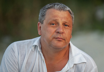 Image showing Outdoor portrait of mature man