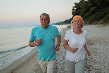 Image showing Running along the coast