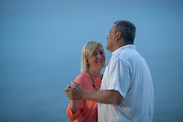 Image showing A slight dance at the sea