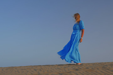 Image showing Lady in blue