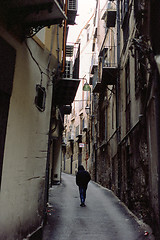 Image showing Lonely man in the street of Palermo, Italy