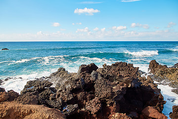 Image showing wave splashes of Atlantic ocean